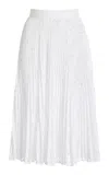 Michael Kors Leopard Corded Lace Midi Skirt In White