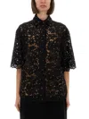 Michael Kors Floral Lace Shirt In Black