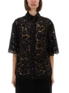 Michael Kors Floral Lace Shirt In Black