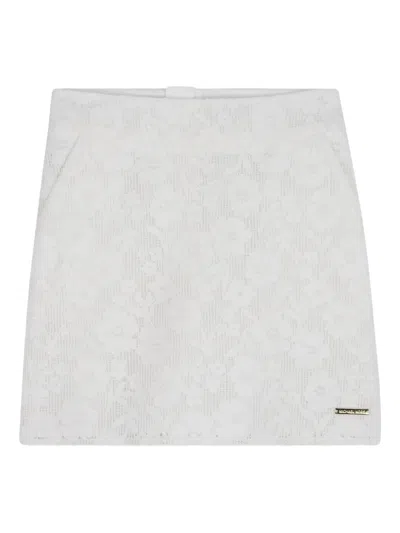 Michael Kors Kids' Floral-lace Skirt In White