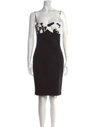 Pre-owned Michael Kors Floral Print Knee-length Dress In Black