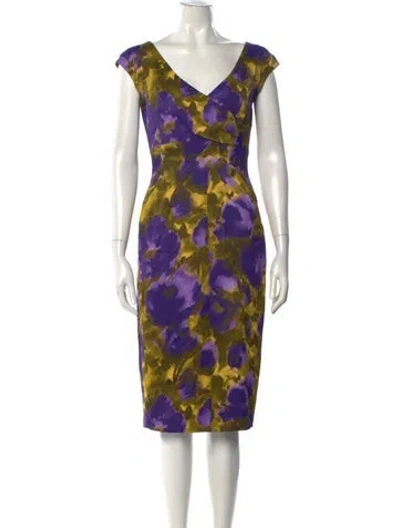 Pre-owned Michael Kors Floral Print Knee-length Dress In Multi