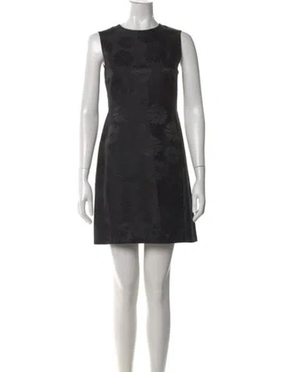 Pre-owned Michael Kors Floral Print Mini Dress In Brown