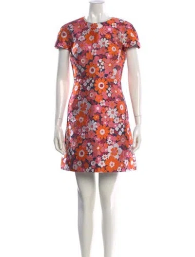 Pre-owned Michael Kors Floral Print Mini Dress In Multi