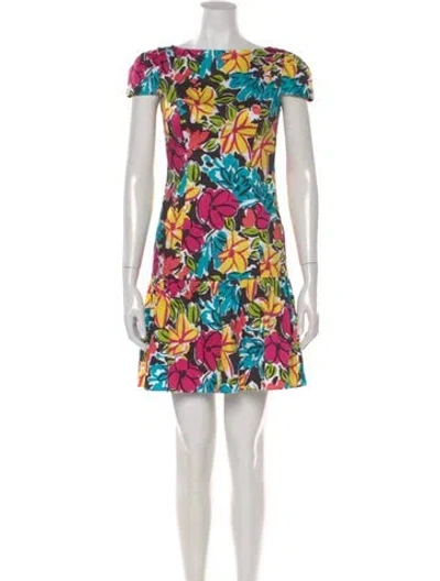 Pre-owned Michael Kors Floral Print Mini Dress In Pink