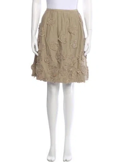 Pre-owned Michael Kors Floral Print Mini Skirt In Neutral