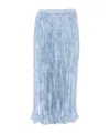 Michael Kors Petal Midi Skirt In Blue
