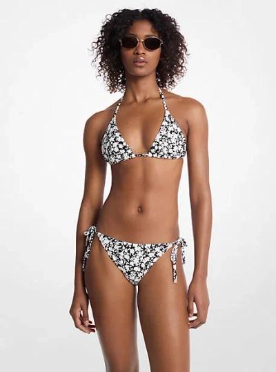 Michael Kors Floral Print Triangle Bikini Top