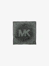Michael Kors Floral Silk Scarf In Black
