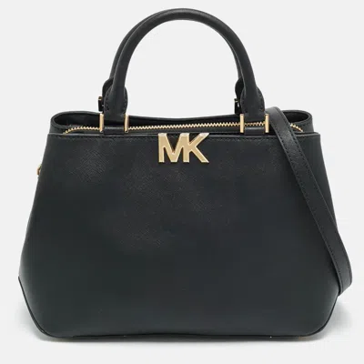 Pre-owned Michael Kors Florence Medium Black Saffiano Leather Satchel