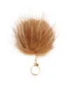 Michael Kors Fluffy Ball Key Chain In Brown