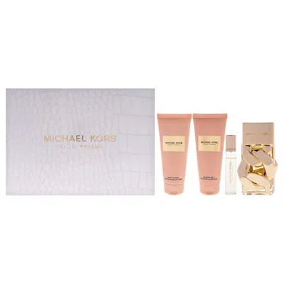Michael Kors For Women - 4 Pc Gift Set 3.4oz Edp Spray, 0.3oz Edp Spray(mini), 3.4oz Body Lotion, 3.4oz Shower Ge In Multi