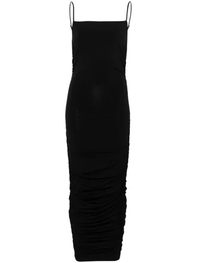 MICHAEL KORS MICHAEL KORS FORM-FITTING MIDI DRESS WITH SPAGHETTI STRAPS