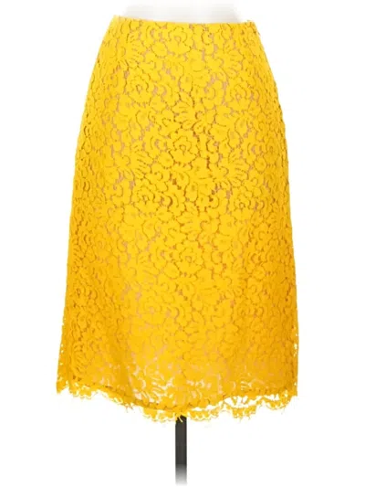 Pre-owned Michael Kors Formal Skirt In Yellow