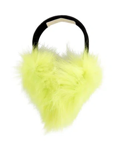 Pre-owned Michael Kors Fox Fur Adjustable Earmuffs In Green