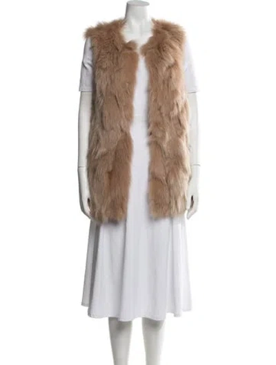 Pre-owned Michael Kors Fox Vest In Pink
