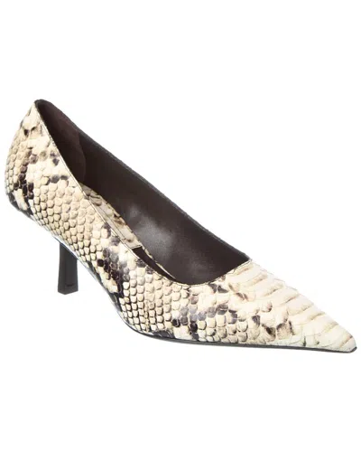 MICHAEL KORS FRANKIE RUNWAY PYTHON-EMBOSSED LEATHER PUMP