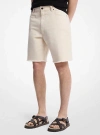 Michael Kors Frayed Denim Shorts In Neutral