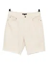 Michael Kors Frayed Denim Shorts In Neutral