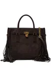 Michael Kors Fringed Tote Bag In Brown