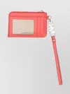 Michael Kors Front Embossed Leather Cardholder With Wrist Strap
