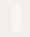 Michael Kors Front Slit Midi Skirt In Optic Whit