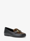Michael Kors Fulton Leopard Print Calf Hair Loafer In Black
