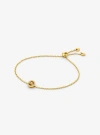 Michael Kors Fulton Precious Metal-plated Sterling Silver Slider Bracelet In Gold