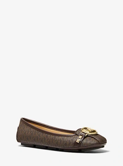 Michael Kors Fulton Studded Logo Moccasin In Brown