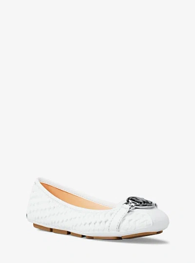 Michael Kors Fulton Woven Moccasin In White