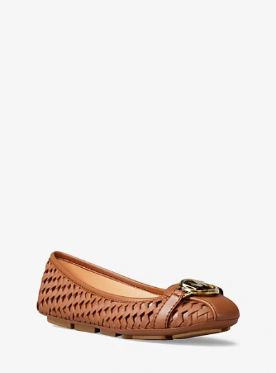 Michael Kors Fulton Woven Moccasin In Brown