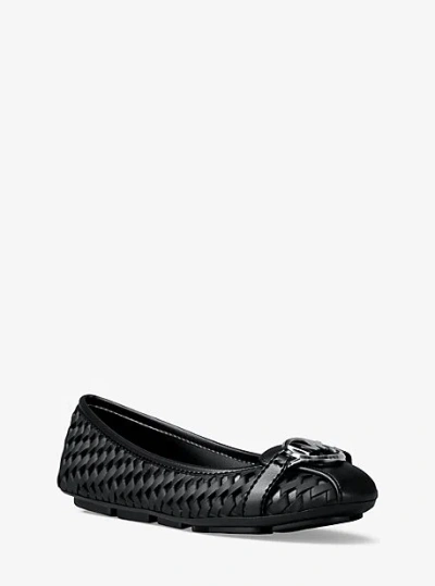 Michael Kors Fulton Woven Moccasin In Black