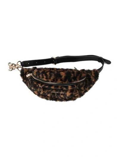 Pre-owned Michael Kors Fur Belt Bag In Brown