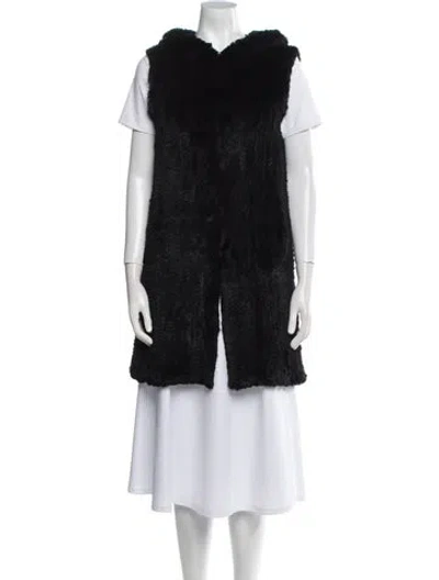 Pre-owned Michael Kors Fur Fur Jacket In Black