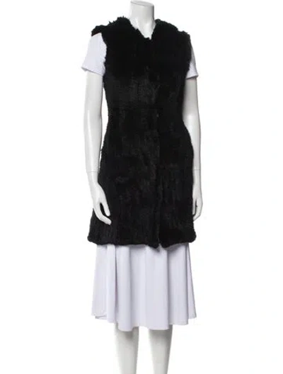 Pre-owned Michael Kors Fur Fur Jacket In Black