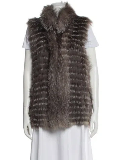 Pre-owned Michael Kors Fur Fur Jacket In Neutral