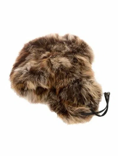 Pre-owned Michael Kors Fur Hat In Brown
