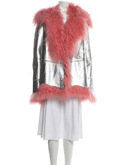 Pre-owned Michael Kors Fur Jacket In Pink