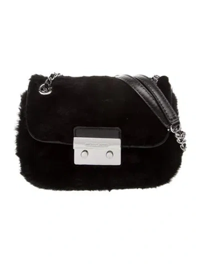 Pre-owned Michael Kors Fur Shoulder Bag W/ Tags In Black