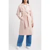 Michael Kors Gabardine Trench Coat In Rosewater