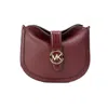 Michael Kors Gabby Small Cherry Leather Foldover Hobo Crossbody Women's Bag