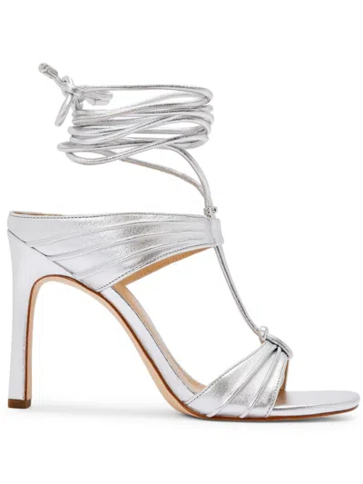 Michael Kors Gabriella Sandals In Silver