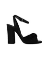 Michael Kors Gabrielle Runway Block Heel Sandals In Black Leather In Black