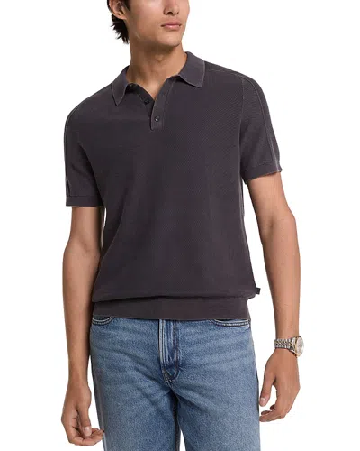 Michael Kors Garment Dyed Polo Shirt In Black