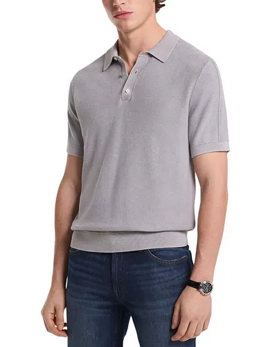 Michael Kors Garment Dyed Polo Shirt In Silver