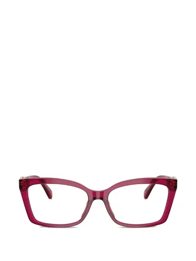 Michael Kors Garzeno Square-frame Glasses In Red