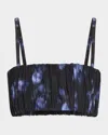Michael Kors Collection Gathered Bra Top In Rivierabl