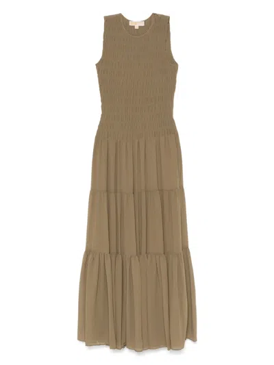 MICHAEL KORS GATHERED GEORGETTE MAXI DRESS