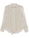 Michael Kors Gathered-tie Blouse In Neutrals