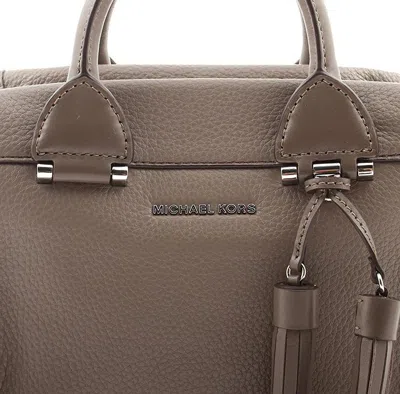 Michael Kors Geneva Large Leather Satchel - Cinder - In Brown